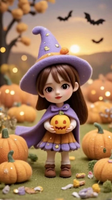 ゆみちゃんハロウィン　フェルト生地バージョン♥️(音源あり)