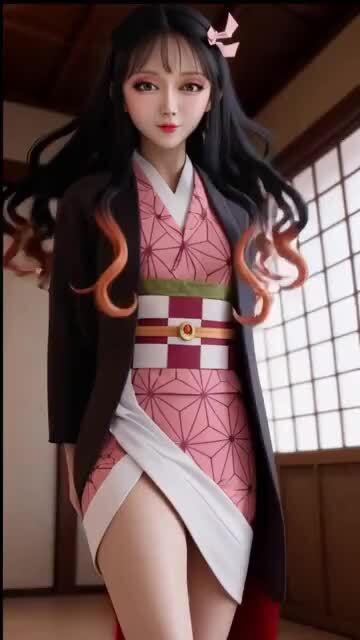 禰豆子のショーツは黒　(；・ω・)？